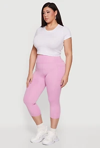 Plus Capri Leggings with Side Pockets