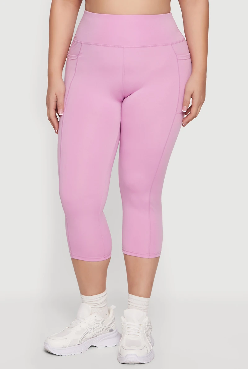 Plus Capri Leggings with Side Pockets