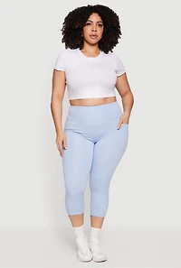 Plus Capri Leggings with Side Pockets