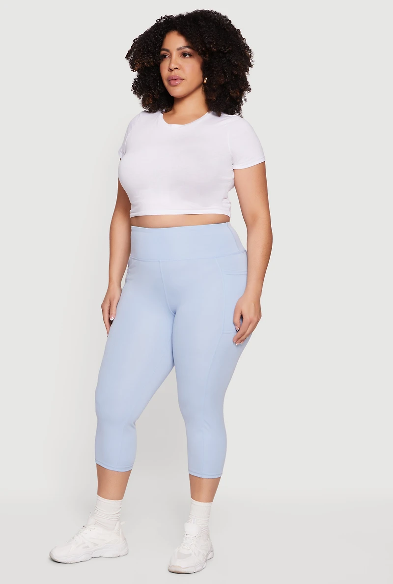 Plus Capri Leggings with Side Pockets