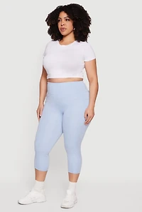 Plus Capri Leggings with Side Pockets