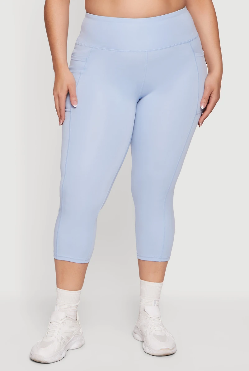Plus Capri Leggings with Side Pockets