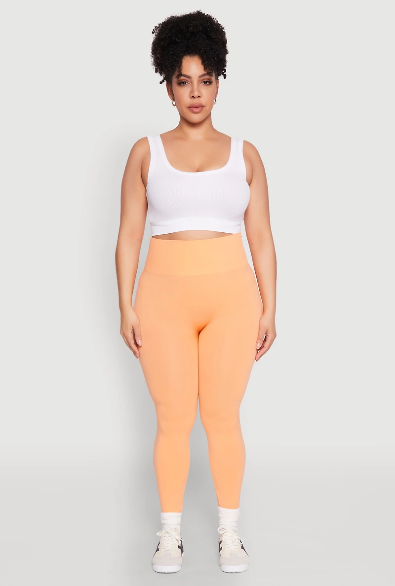 Plus High Waisted Seamless Leggings