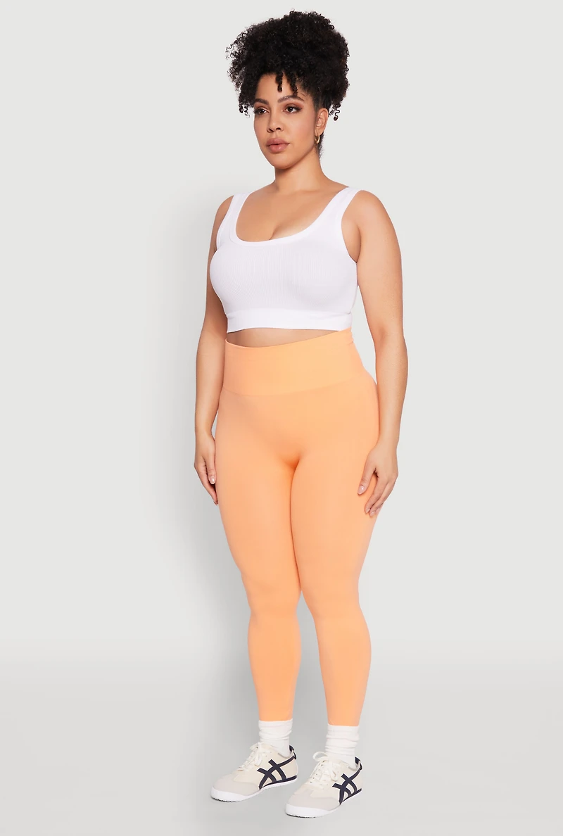 Plus High Waisted Seamless Leggings