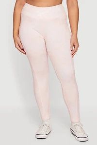 Plus Patterned Leggings with Cell Phone Pockets