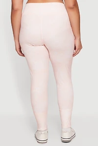 Plus Patterned Leggings with Cell Phone Pockets