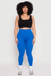 Plus Side Laser Cut Seamless Leggings