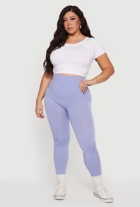 Plus Waffle Knit Waist Leggings