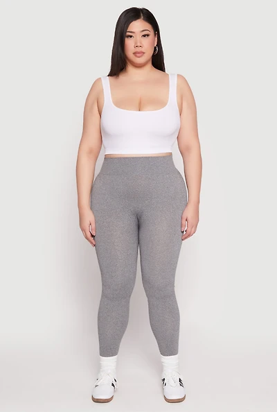Womens Plus Seamless High Waisted Leggings,
