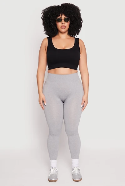 Womens Plus Seamless High Waisted Leggings,