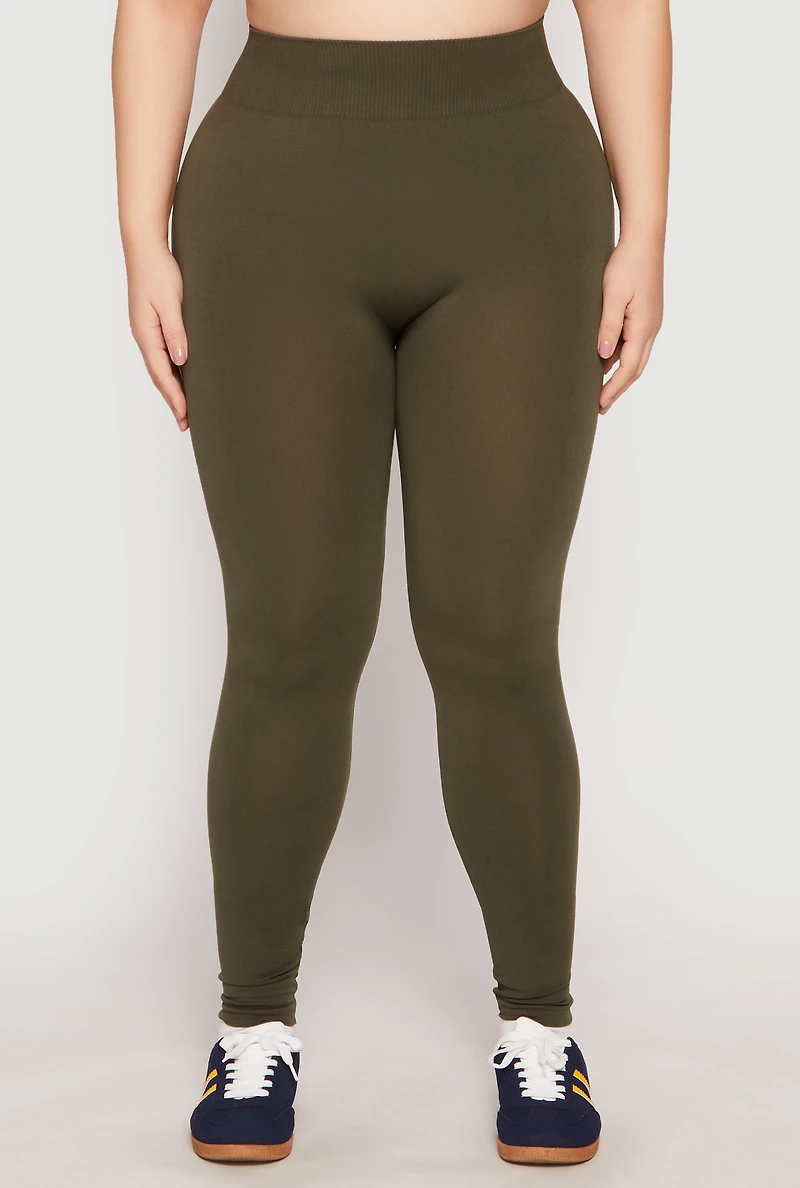 Womens Plus Seamless High Waisted Leggings,