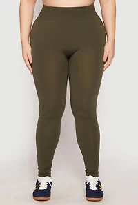 Womens Plus Seamless High Waisted Leggings,