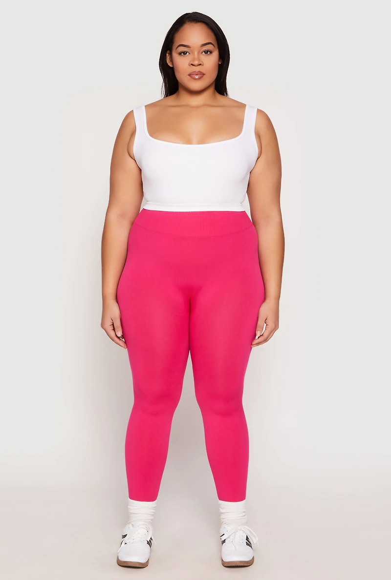 Womens Plus Seamless High Waisted Leggings, 2X-3X