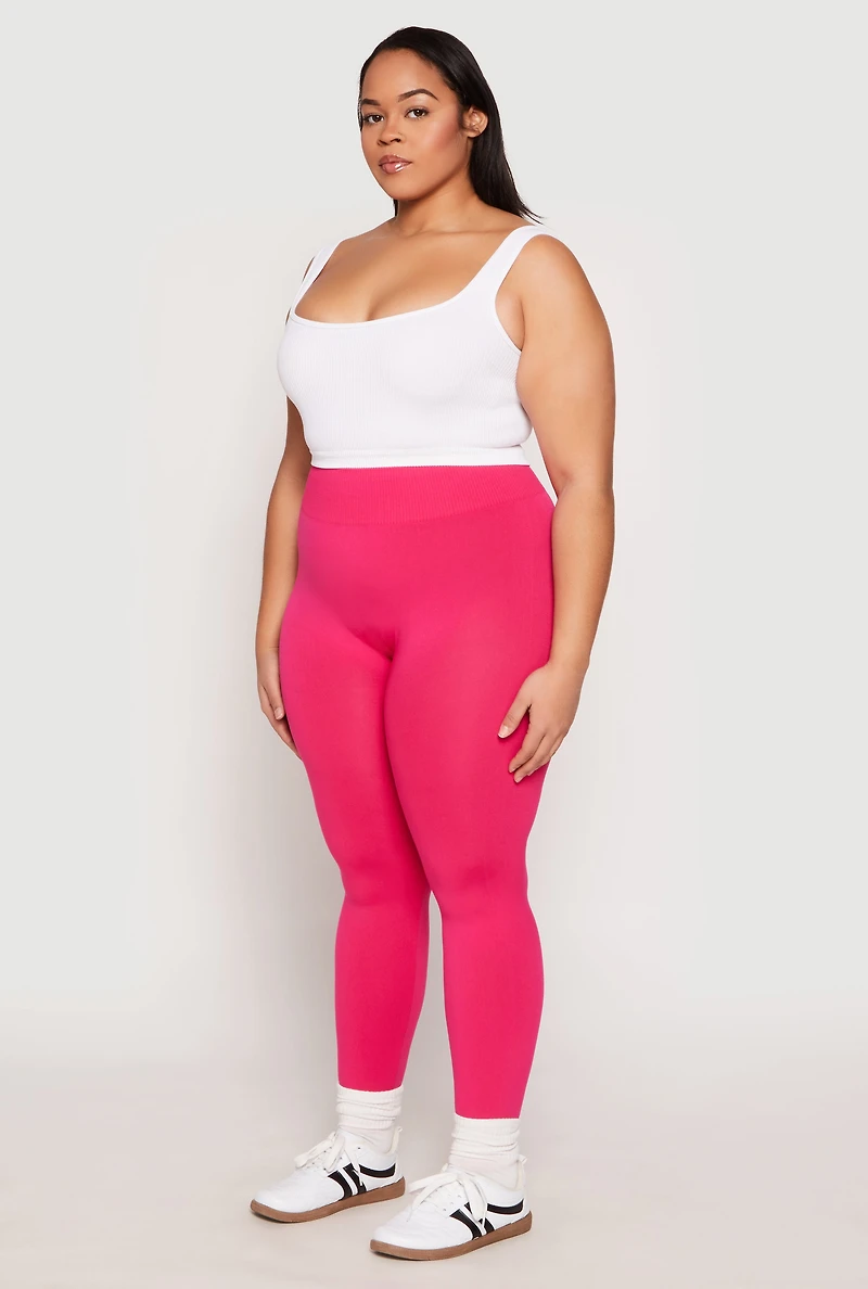 Womens Plus Seamless High Waisted Leggings, 2X-3X