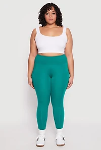 Plus High Waist Side Pocket Leggings