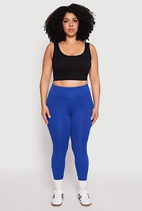 Plus High Waist Side Pocket Leggings