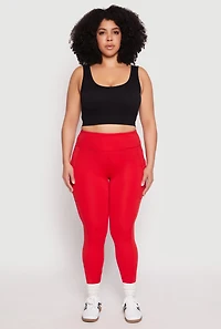 Plus High Waist Side Pocket Leggings