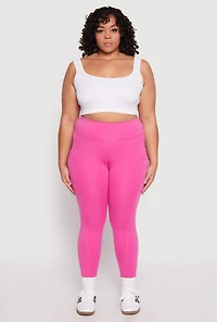 Plus High Waist Side Pocket Leggings