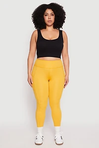 Plus High Waist Side Pocket Leggings