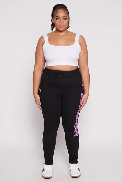 Womens Plus Size Brooklyn Joggers, Black, Size 2X