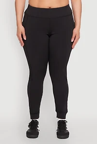 Womens Plus High Waisted Cell Phone Pocket Leggings,