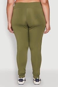 Womens Plus Size High Waisted Cell Phone Pocket Leggings, Green, Size 1X