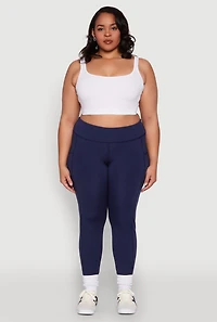 Womens Plus High Waisted Cell Phone Pocket Leggings,