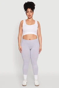 Womens Plus Size High Waisted Leggings, Grey, Size 3X
