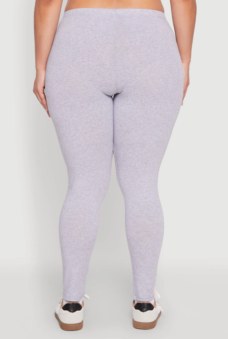 Womens Plus Size High Waisted Leggings, Grey, Size 3X