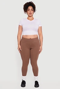 Plus High Waisted Leggings with Cell Phone Pockets