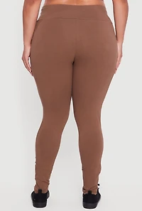 Plus High Waisted Leggings with Cell Phone Pockets