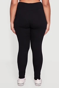 Womens Plus Casual High Waisted Leggings,