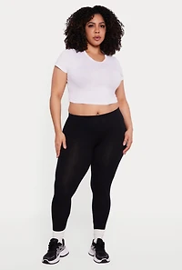 Plus Solid Leggings