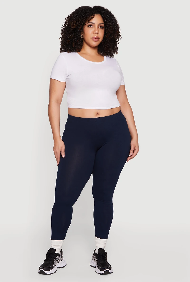 Plus Solid Leggings