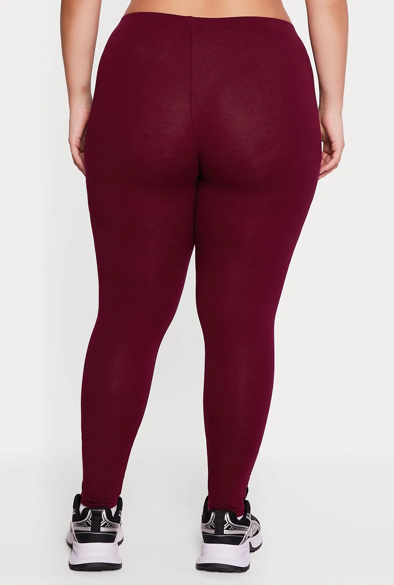 Plus Solid Leggings