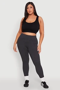 Plus Side Pocket High Waisted Leggings