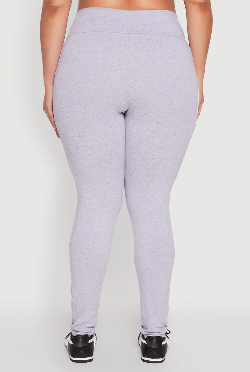 Womens Plus Side Pocket High Waisted Leggings, 3X