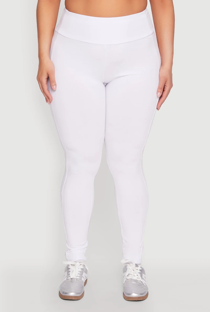 Plus Side Pocket High Waisted Leggings