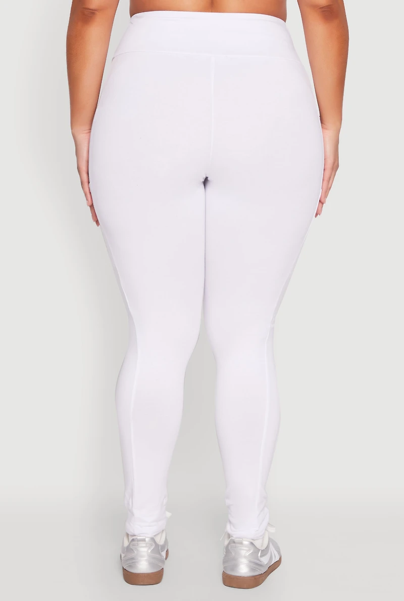 Plus Side Pocket High Waisted Leggings