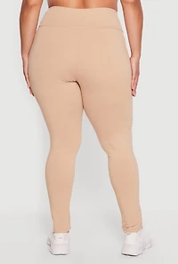 Plus High Waisted Side Pocket Leggings