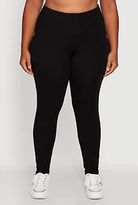 Womens Plus Stylish High Waisted Leggings,