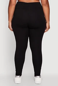 Womens Plus Stylish High Waisted Leggings,