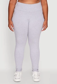 Womens Plus Size Stylish High Waisted Leggings, , Size 1X