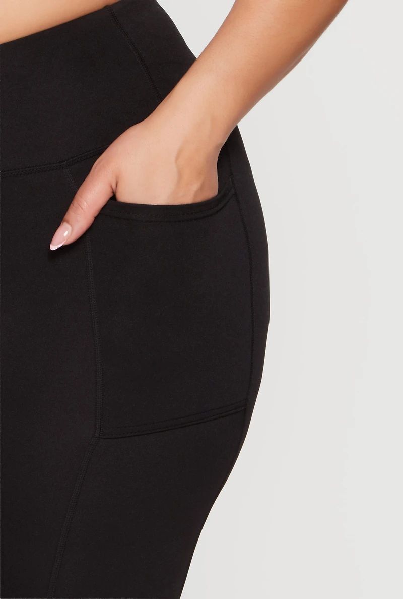 Plus High Waisted Cell Phone Pocket Leggings