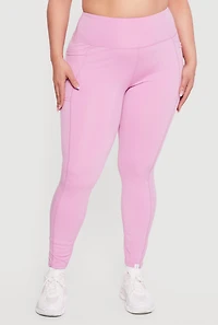 Plus High Waisted Cell Phone Pocket Leggings