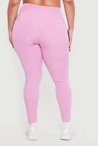 Plus High Waisted Cell Phone Pocket Leggings