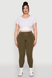 Womens Plus Side Pocket Leggings,
