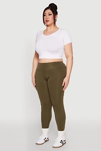 Womens Plus Side Pocket Leggings,