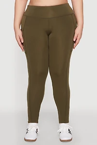 Womens Plus Side Pocket Leggings,