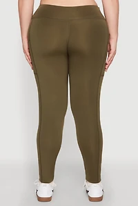 Womens Plus Side Pocket Leggings,